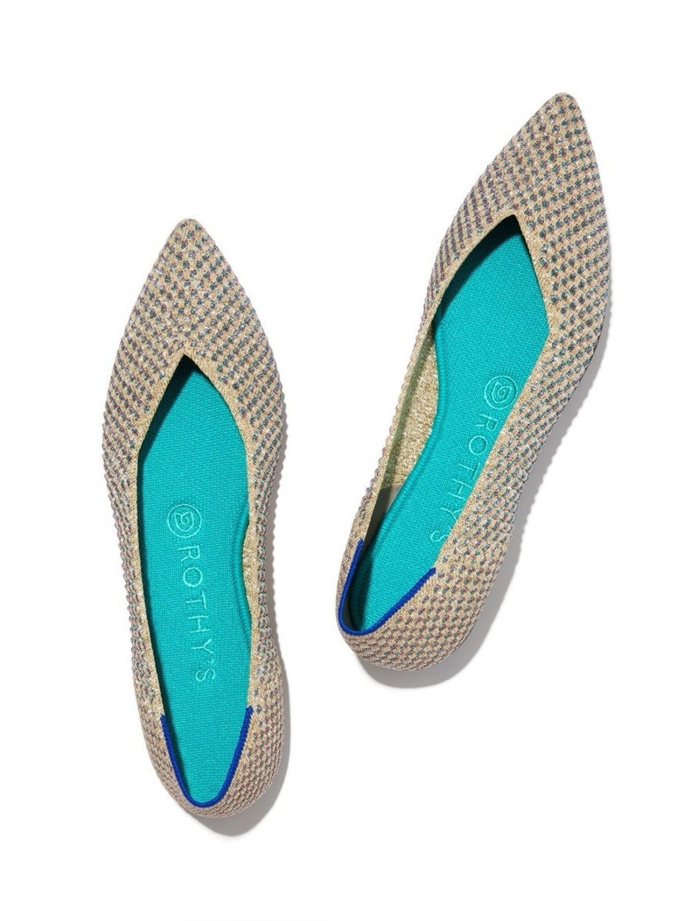 ROTHYS The Point Multi Metallic Flats Limited Edition Retired Color
